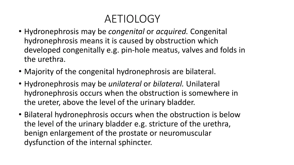aetiology