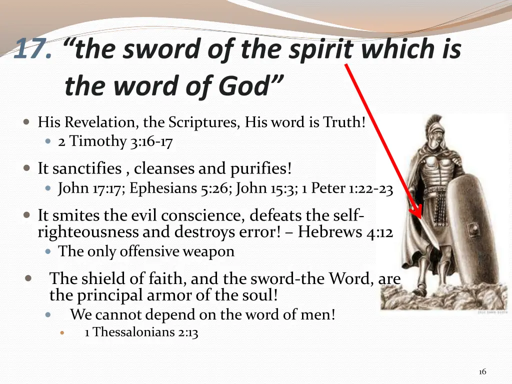 17 the sword of the spirit which is the word