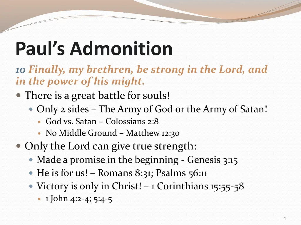 paul s admonition 10 finally my brethren