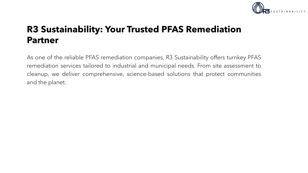 r3 sustainability your trusted pfas remediation