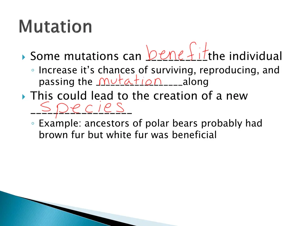 some mutations can the individual increase