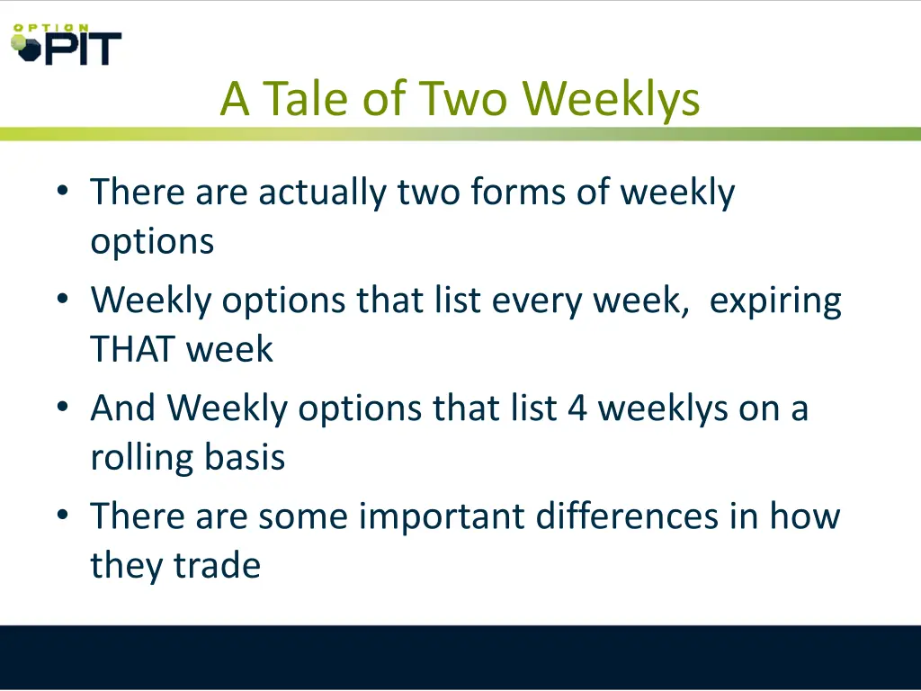 a tale of two weeklys