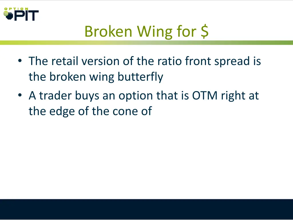 broken wing for