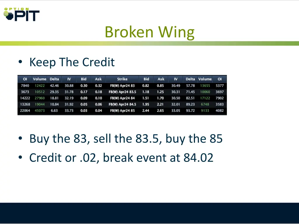 broken wing