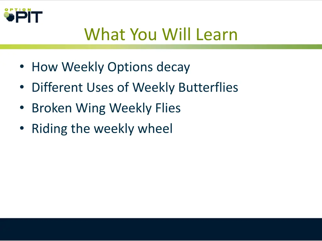 what you will learn
