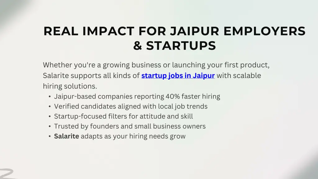 real impact for jaipur employers startups