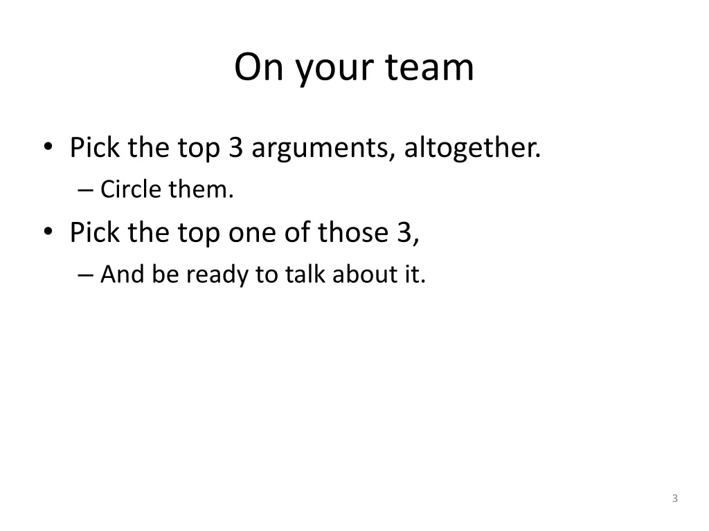 on your team