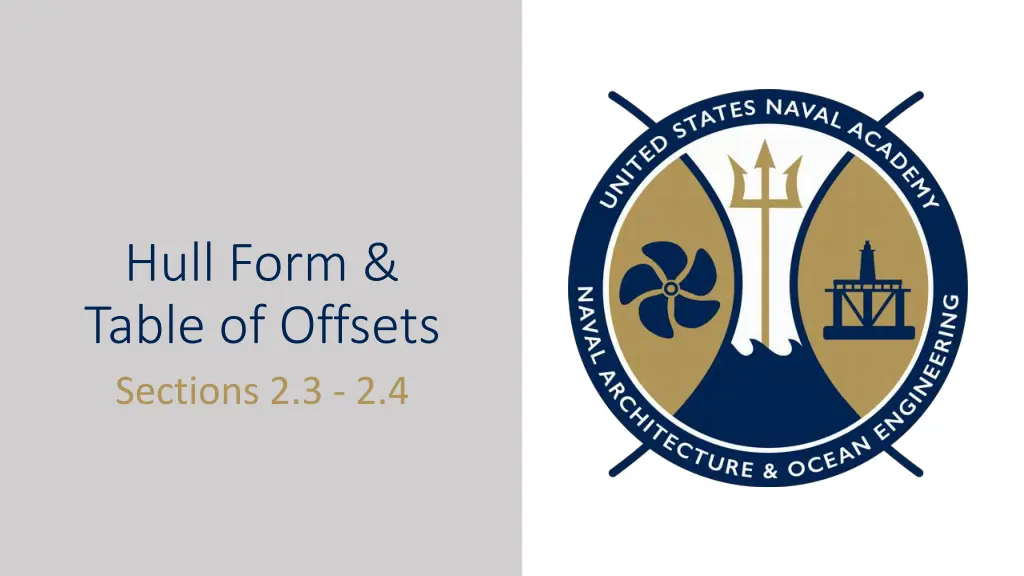 hull form table of offsets sections 2 3 2 4