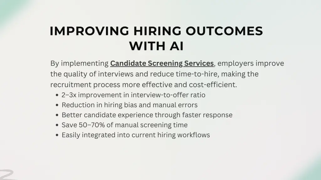 improving hiring outcomes with ai
