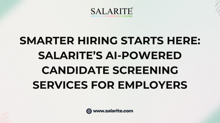 smarter hiring starts here salarite s ai powered