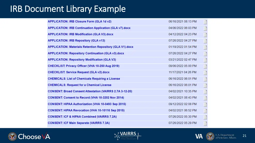irb document library example irb document library