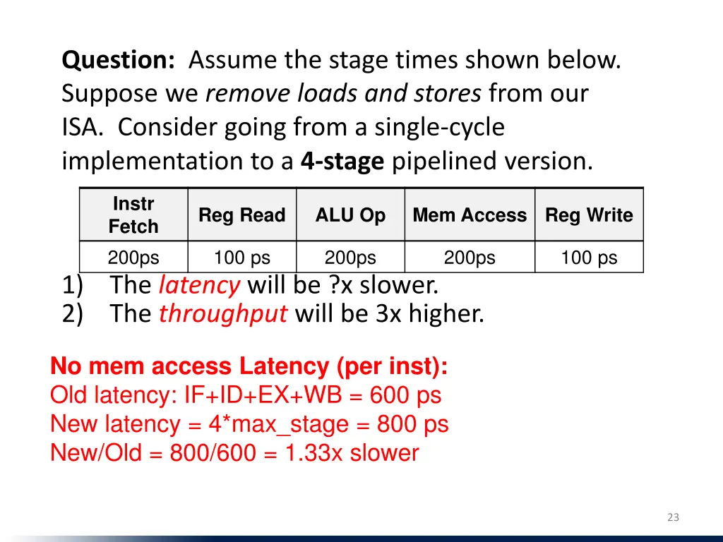 question assume the stage times shown below 1
