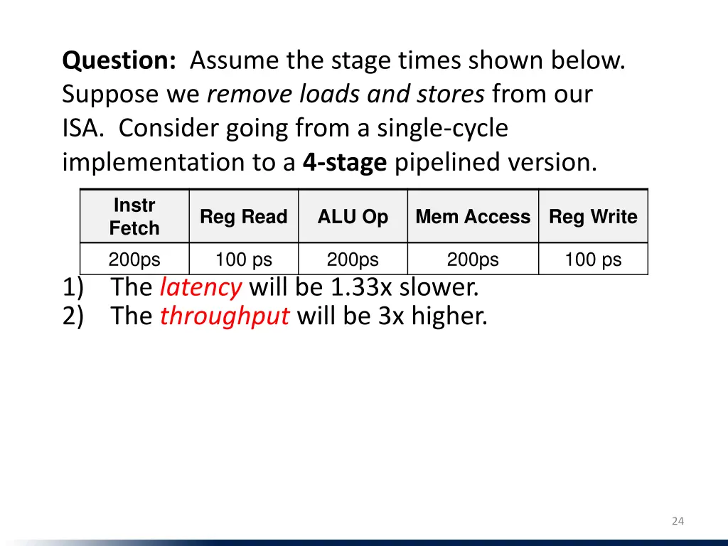 question assume the stage times shown below 2