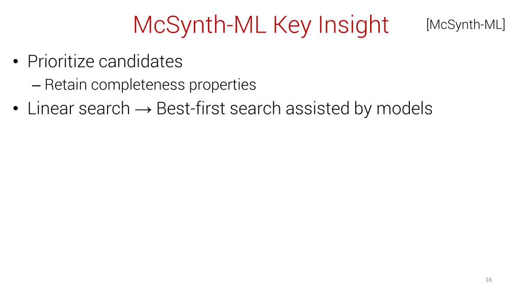 mcsynth ml key insight