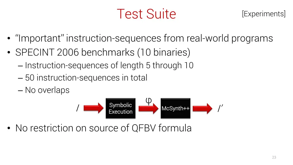 test suite