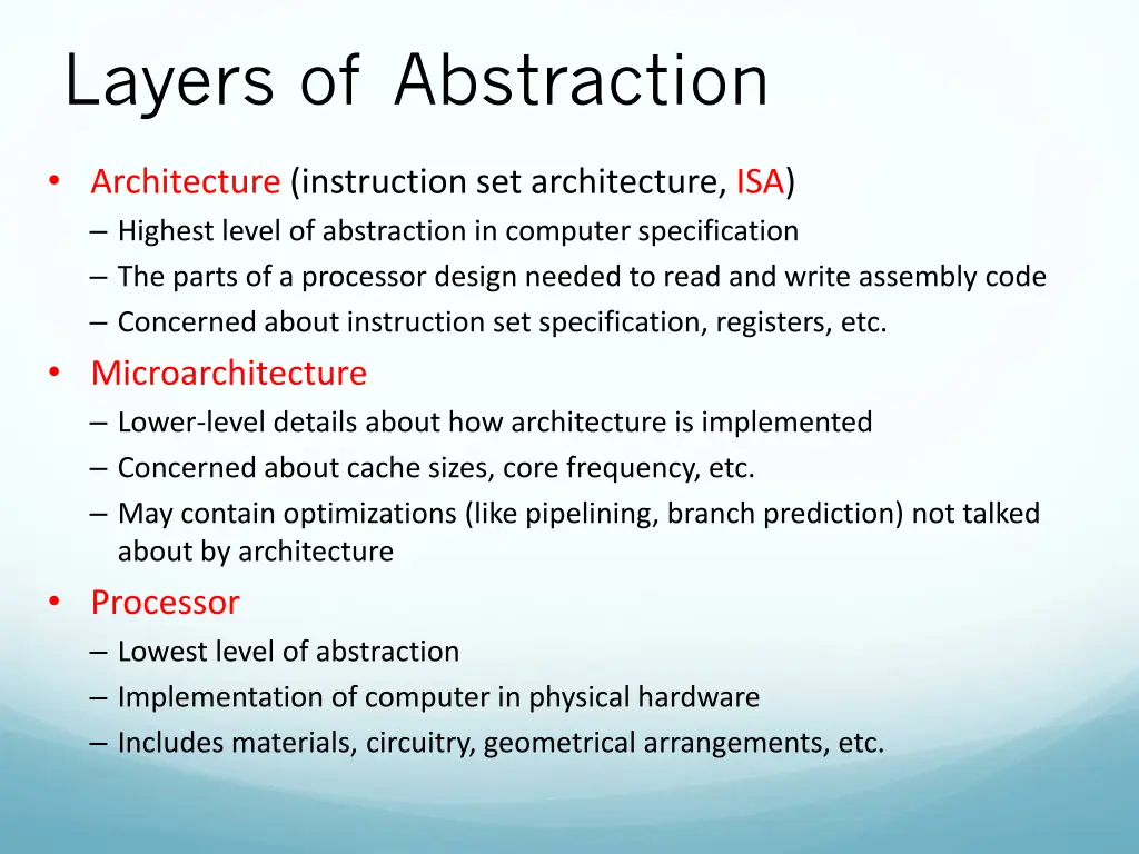 layers of abstraction