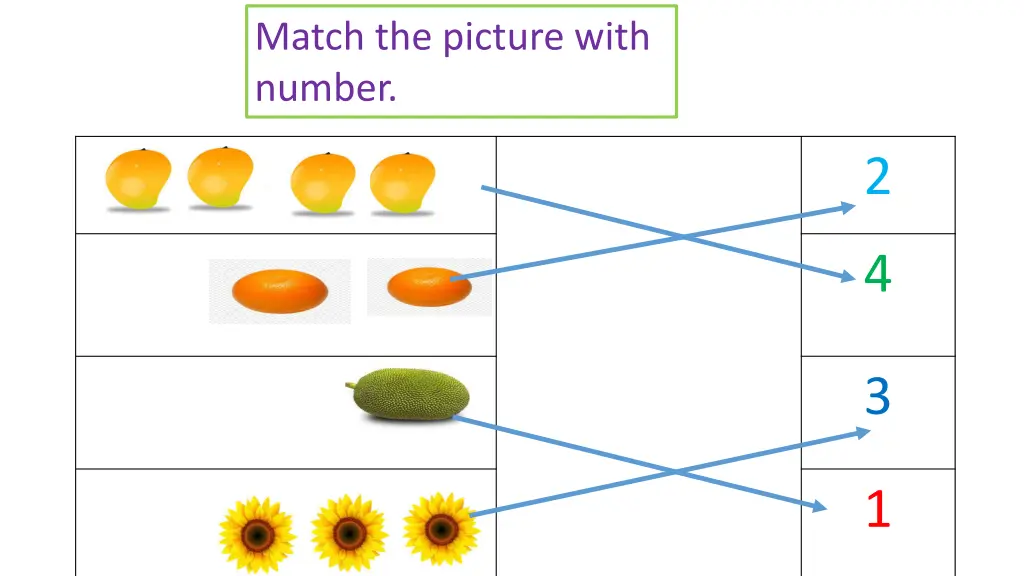 match the picture with number