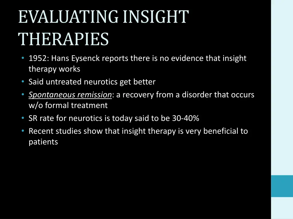 evaluating insight therapies 1952 hans eysenck