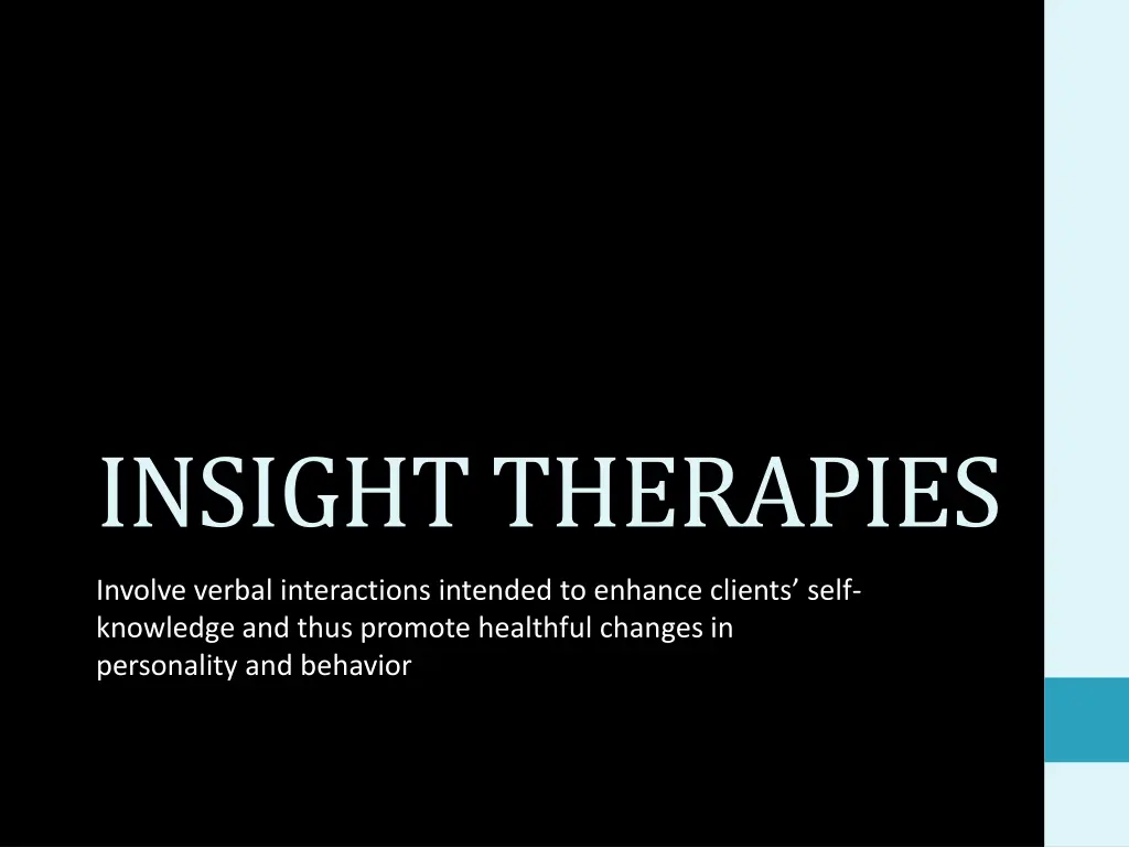 insight therapies