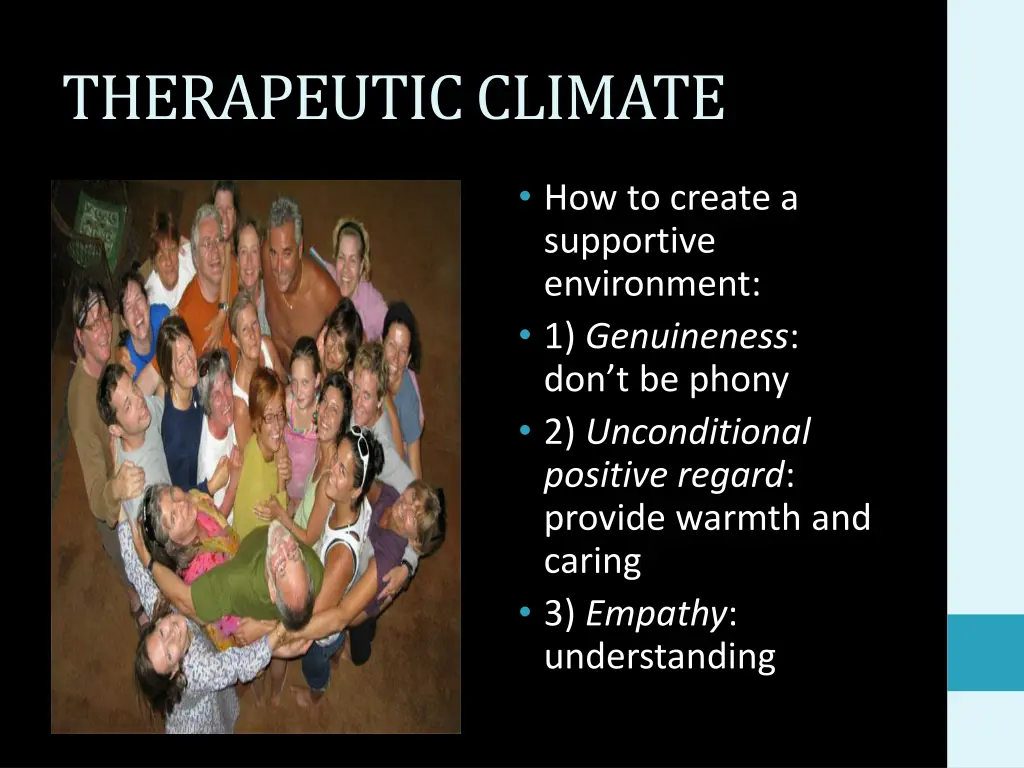 therapeutic climate