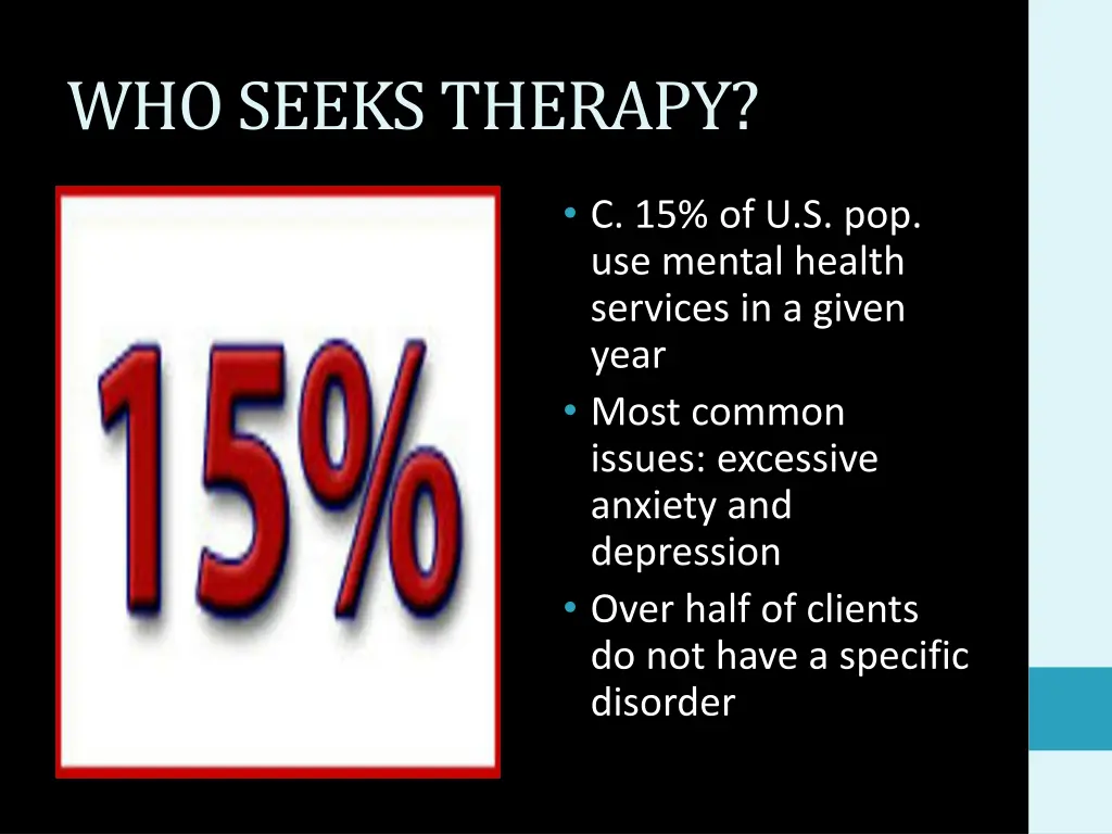 who seeks therapy