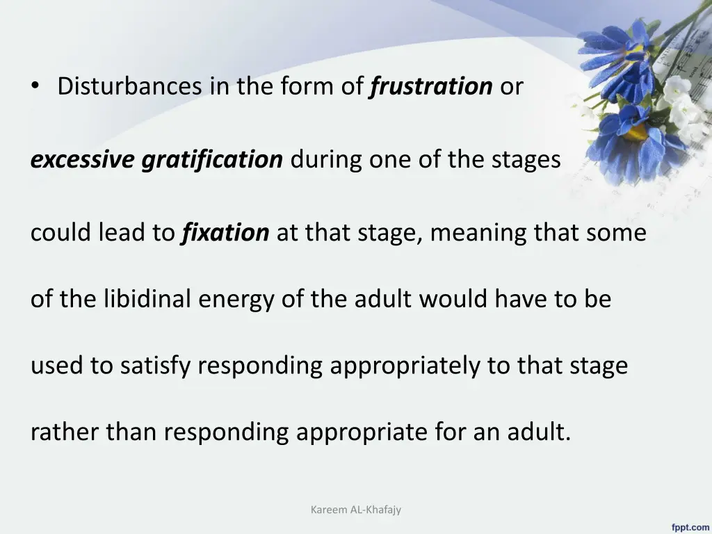 disturbances in the form of frustration or
