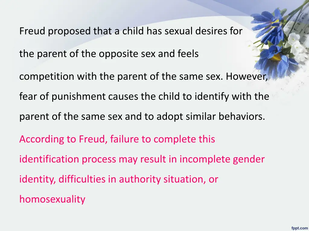 freud proposed that a child has sexual desires for