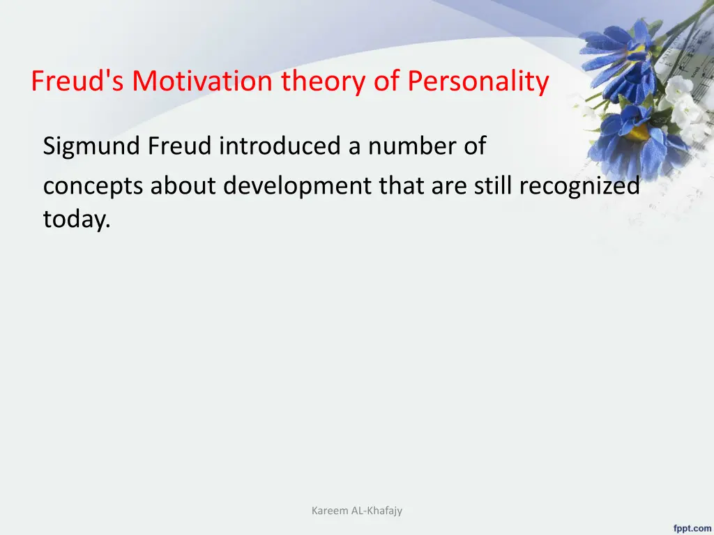 freud s motivation theory of personality 1