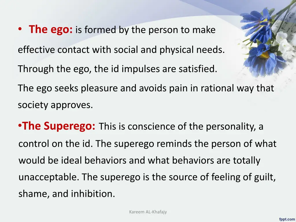 the ego is formed by the person to make