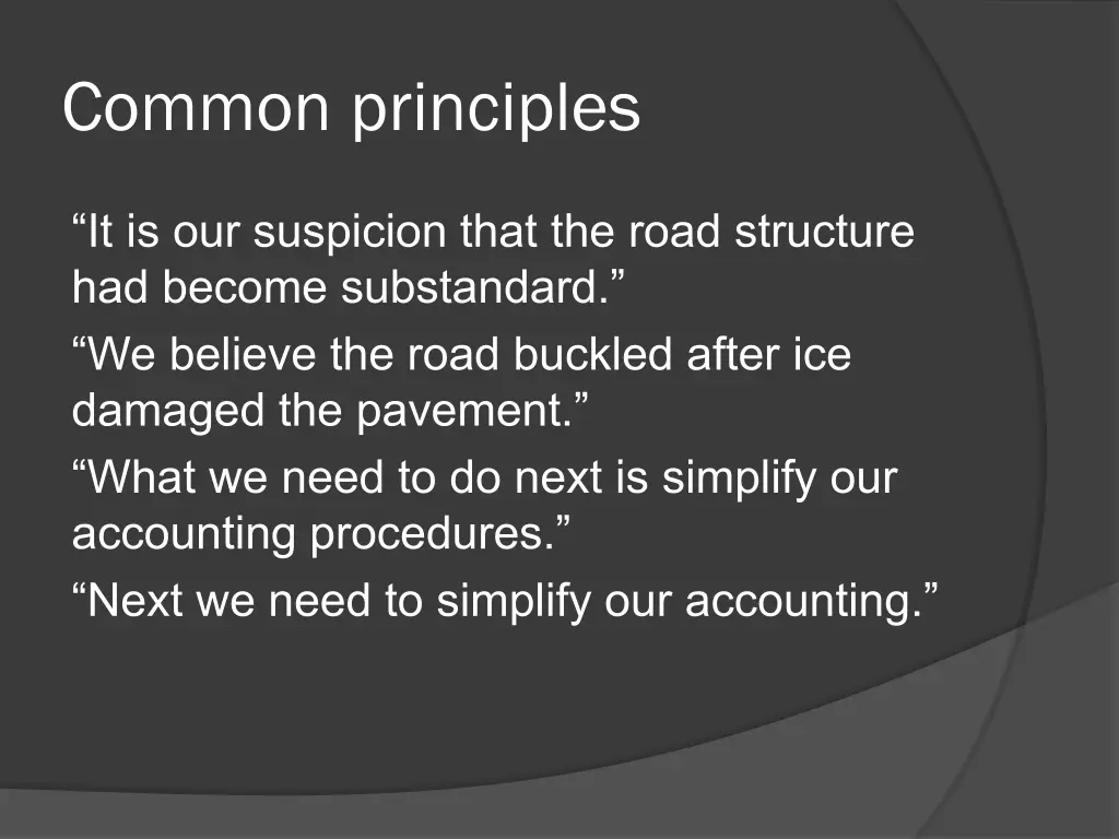 common principles 6