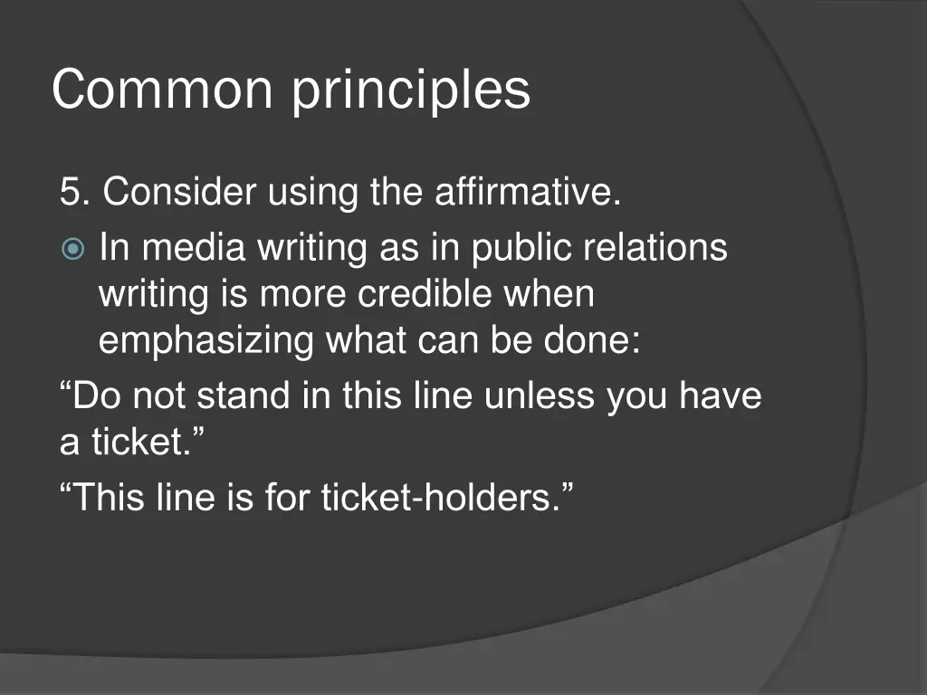 common principles 7