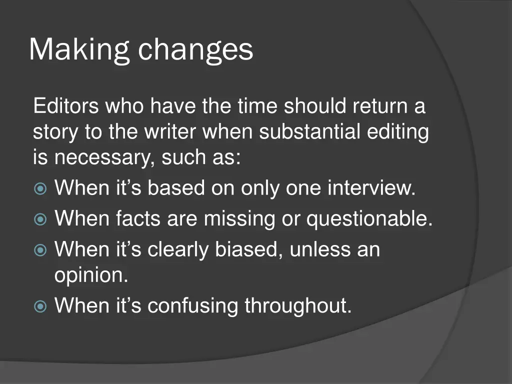 making changes 1