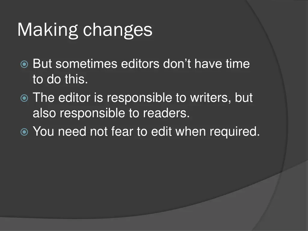 making changes 2