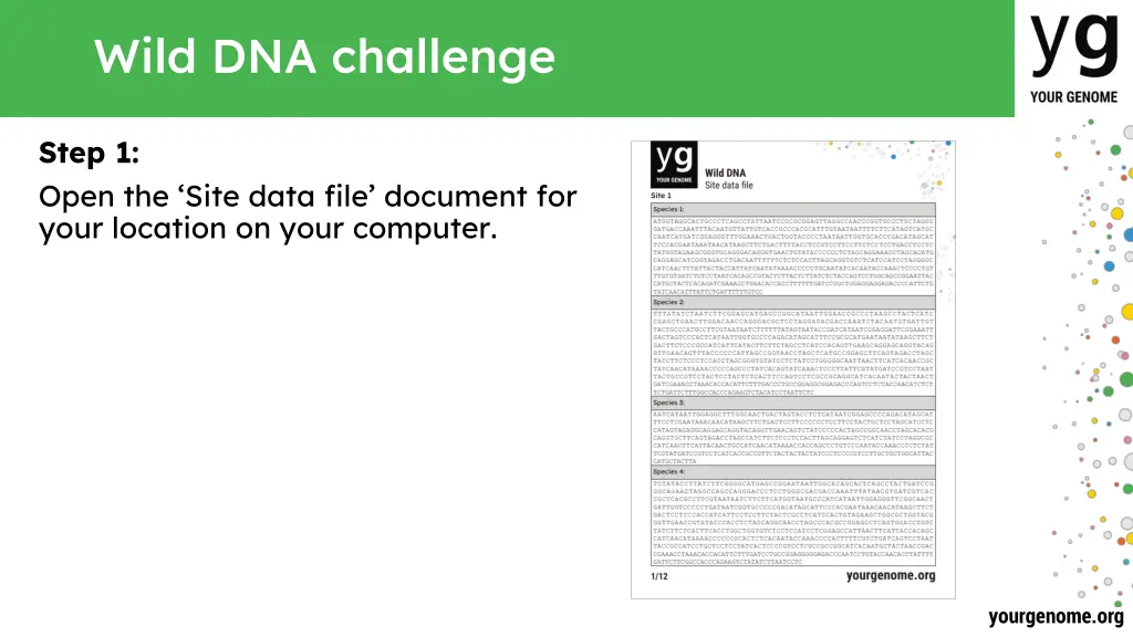 wild dna challenge 1