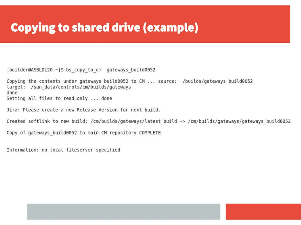 copying to shared drive example copying to shared