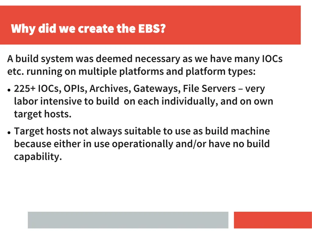why did we create the ebs why did we create
