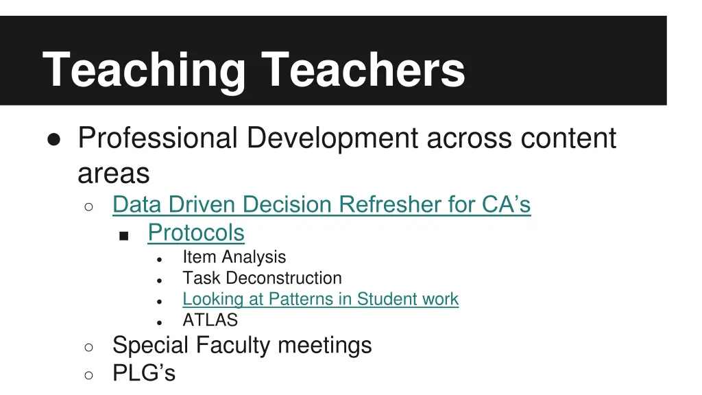teaching teachers 1