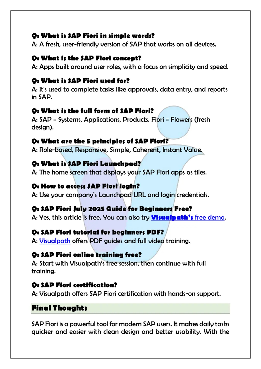 q what is sap fiori in simple words a a fresh