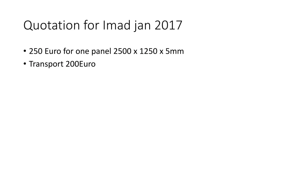 quotation for imad jan 2017