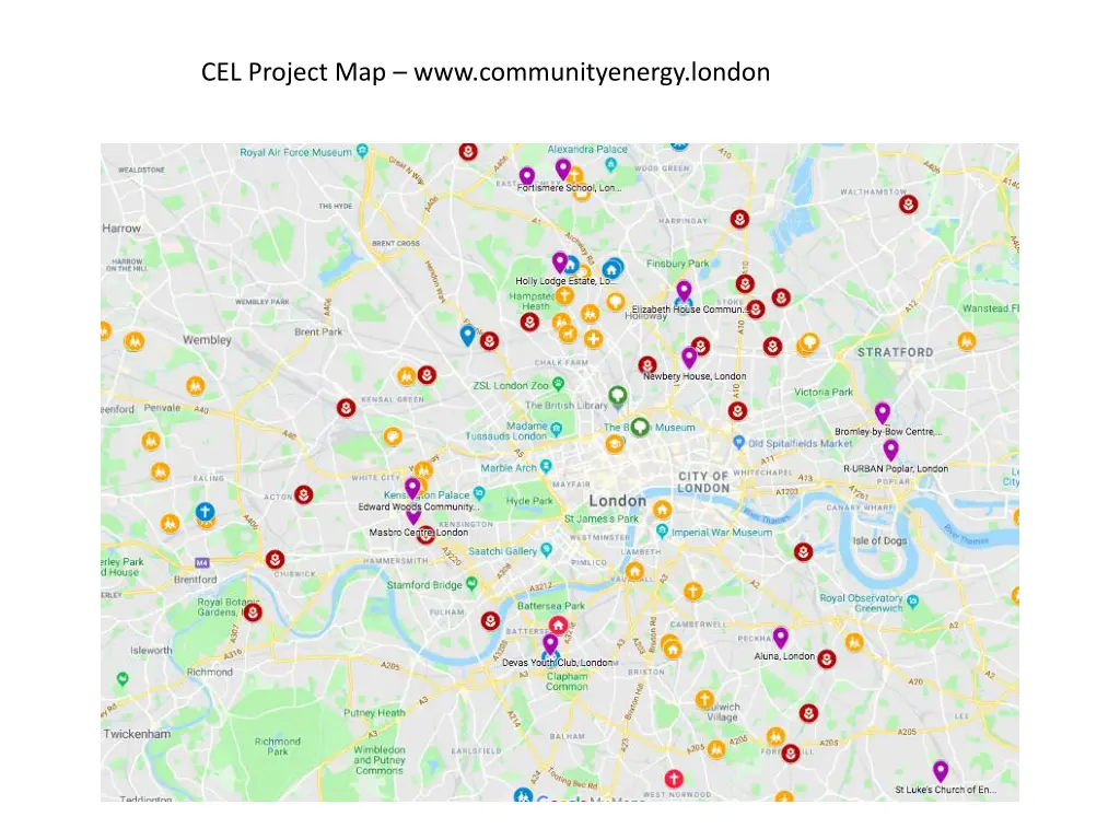 cel project map www communityenergy london