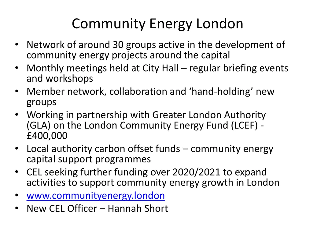 community energy london
