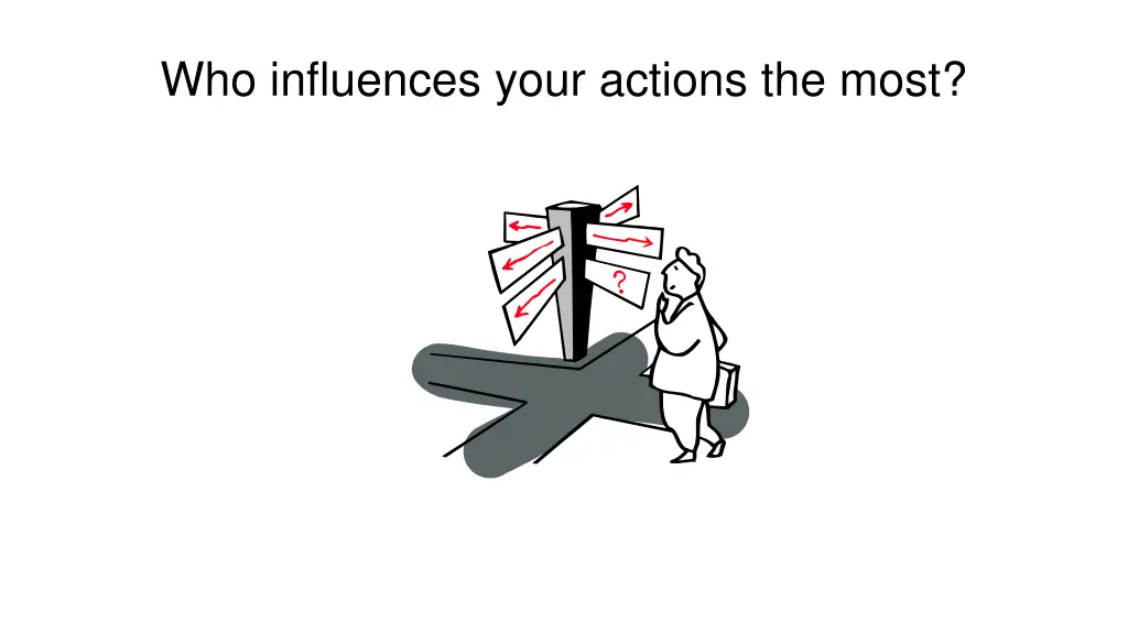 who influences your actions the most