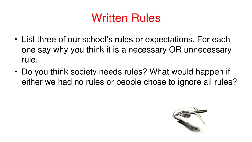 written rules 1