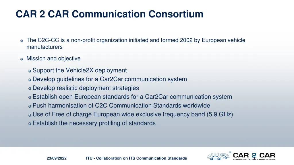 car 2 car communication consortium