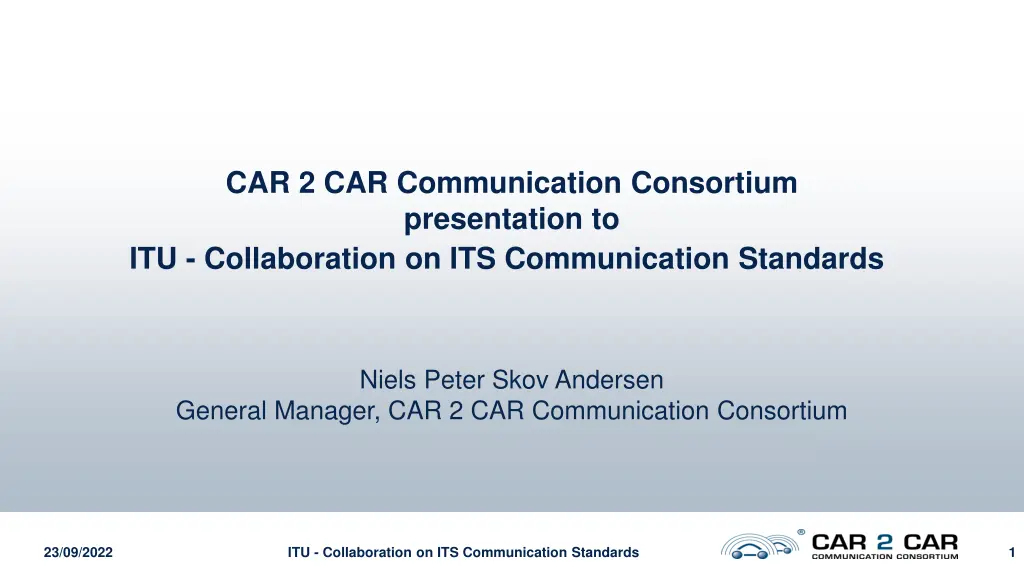 car 2 car communication consortium presentation