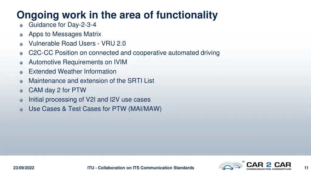 ongoing work in the area of functionality
