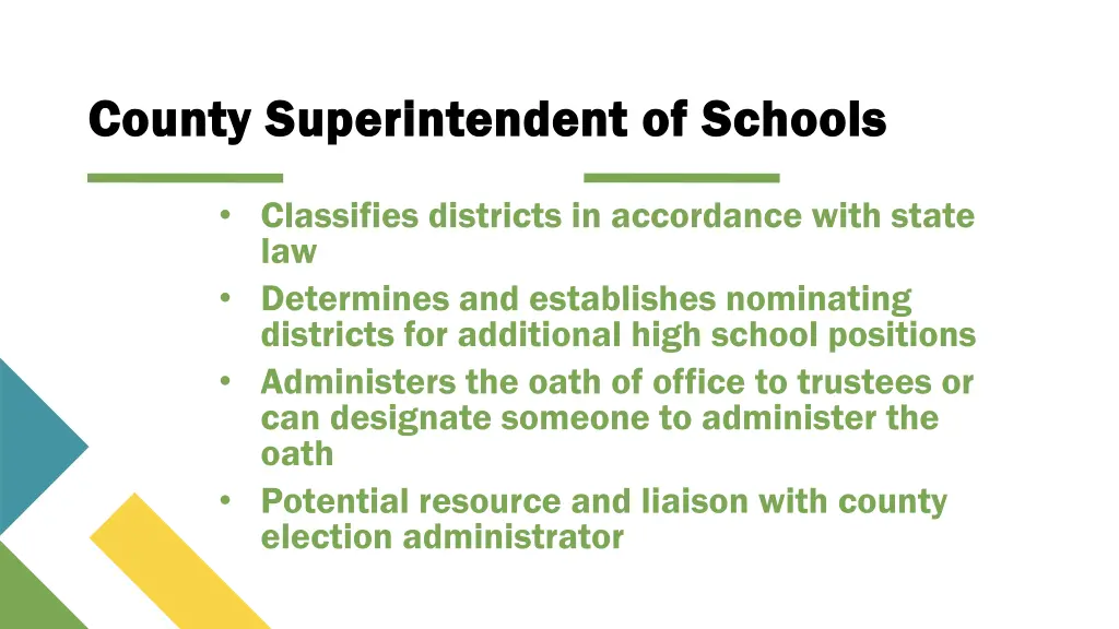 county superintendent of schools county