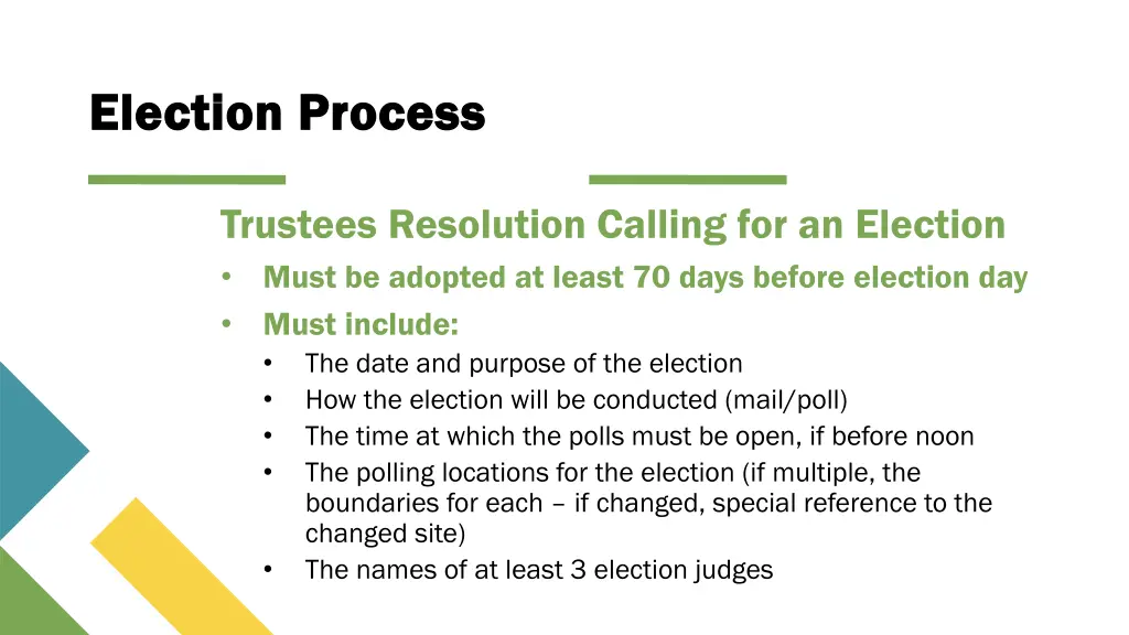 election process election process