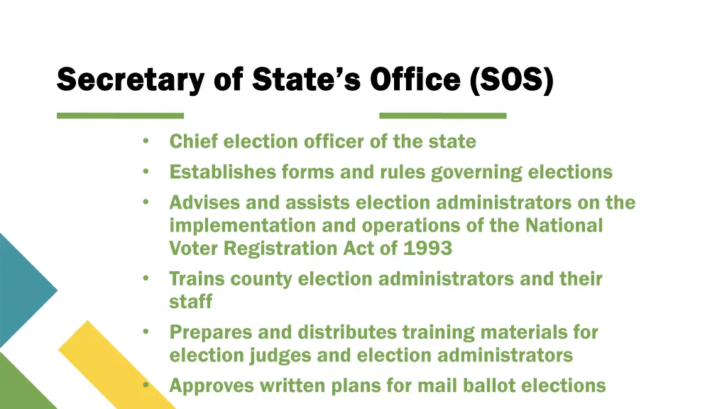 secretary of state s office sos secretary