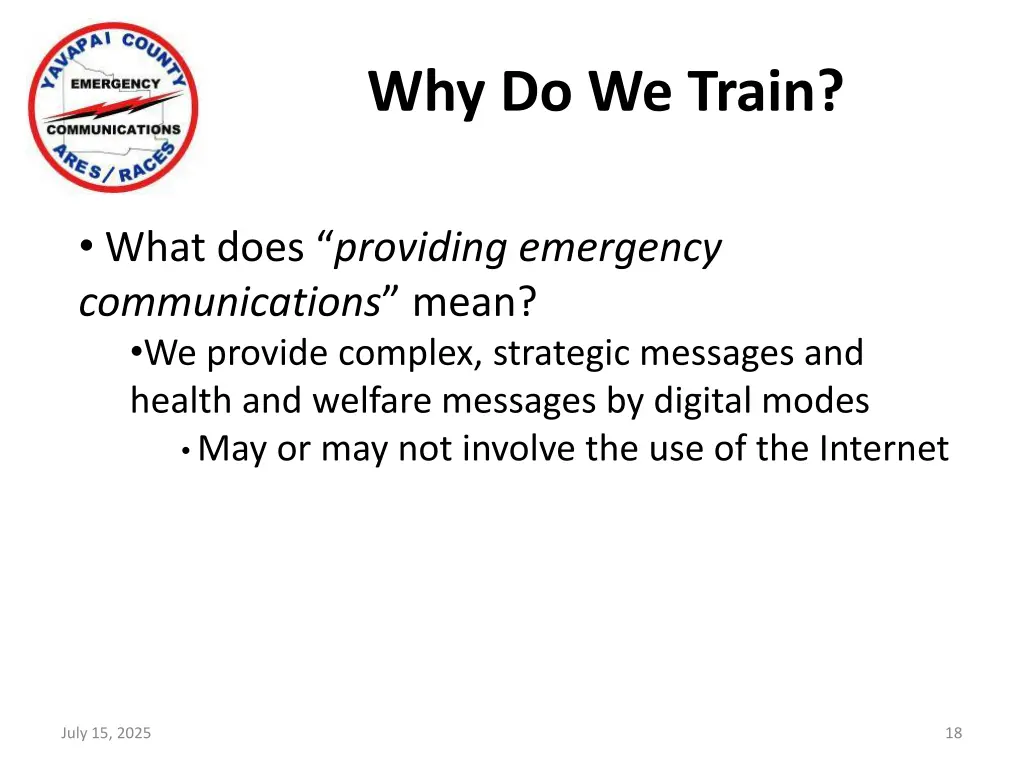 why do we train 3